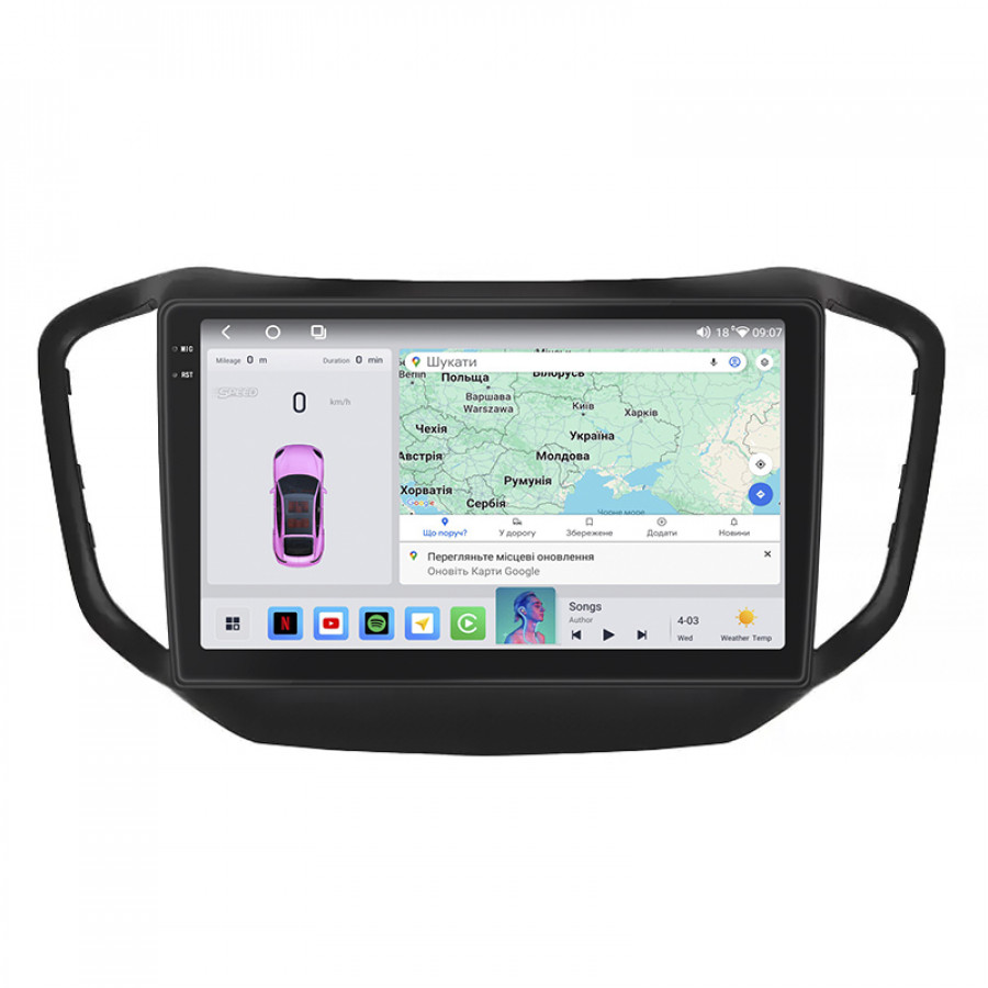 Штатная магнитола Lesko для Chery Tiggo 5 I Рестайлинг 2016-2020 экран 10" 4/64 QLED CarPlay 4G Wi-Fi GPS 360 Prime