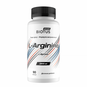 L-аргінін, L-Arginine, Biotus, 90 капсул