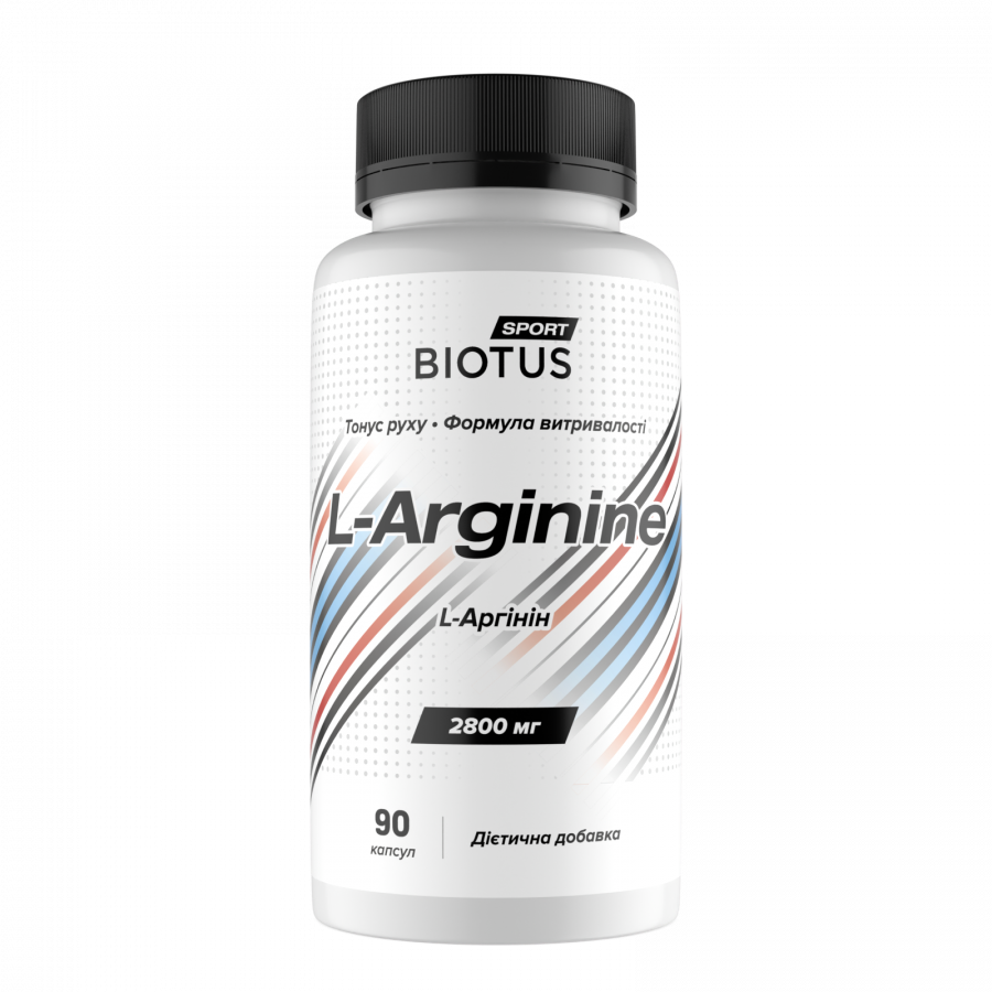 L-аргінін, L-Arginine, Biotus, 90 капсул
