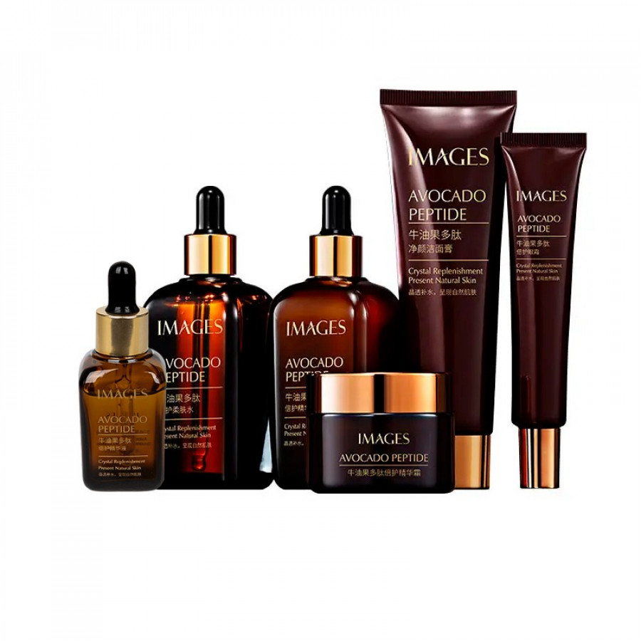 Набор по уходу за лицом IMAGES Beauty Avocado Peptide 6 в 1 с пептидами авокадо