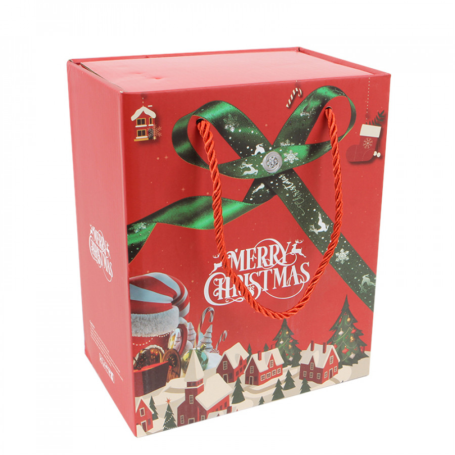 Рождественская чашка "Merry Christmass" Санта JJX003 кружка с ложечкой новогодняя в подарочной упаковке