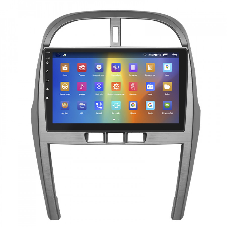 Штатная магнитола Lesko для Chery Tiggo 3 I 2014-2020 экран 10" 4/64Gb CarPlay 4G Wi-Fi GPS Prime