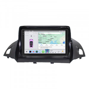 Штатная магнитола Lesko для Ford C-MAX II Рестайлинг 2015-2019 экран 9" 4/64 QLED CarPlay 4G Wi-Fi GPS 360 Prime