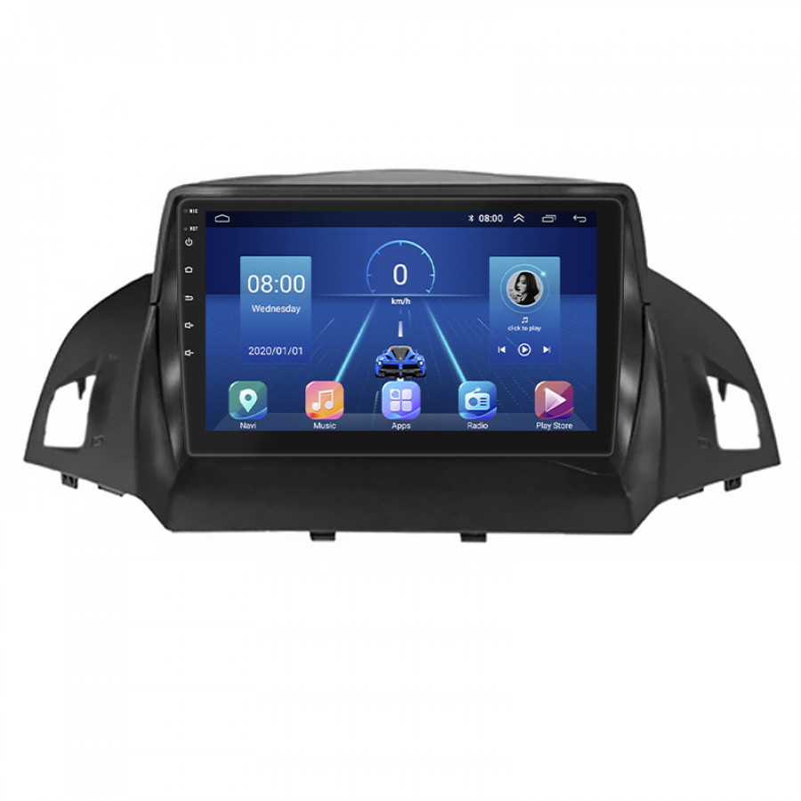 Штатная магнитола Lesko для Ford Kuga II 2012-2016 экран 9" 6/128Gb 4G Wi-Fi GPS Top
