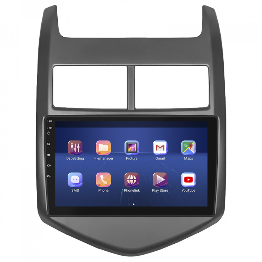 Штатная магнитола Lesko для Chevrolet Aveo II 2011-2020 экран 9" 4/64Gb 4G Wi-Fi GPS Top