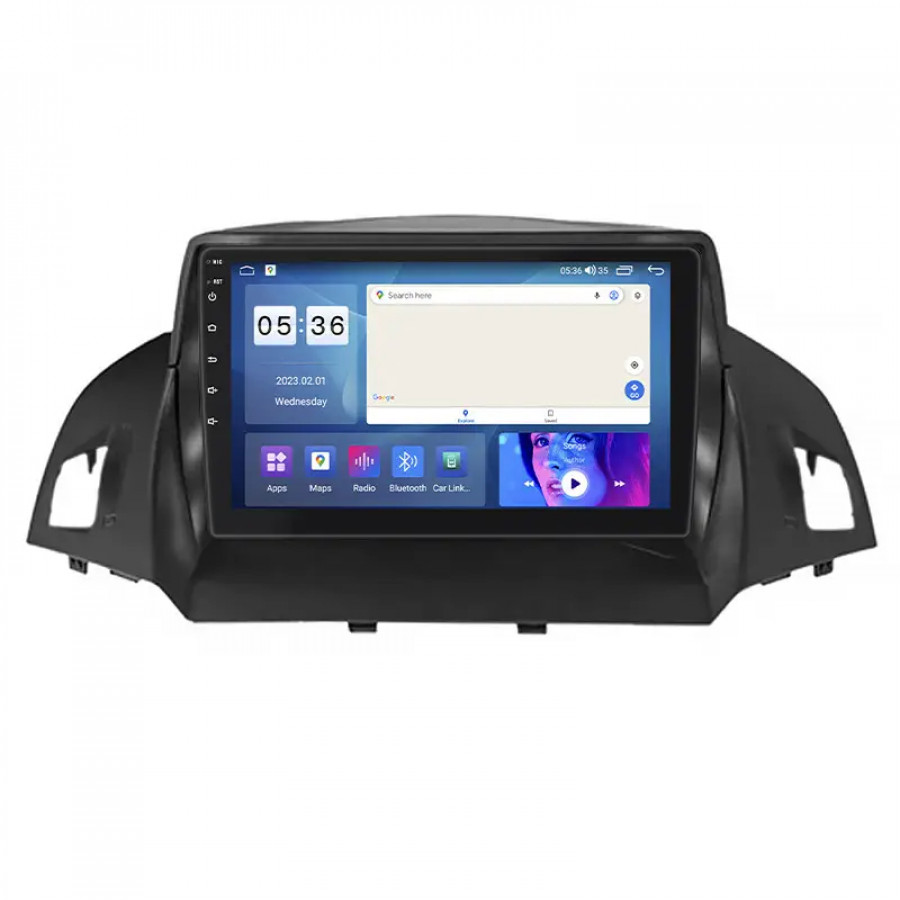 Штатная магнитола Lesko для Ford Kuga II Рестайлинг 2016-2019 экран 9" 4/64Gb CarPlay 4G Wi-Fi GPS Prime