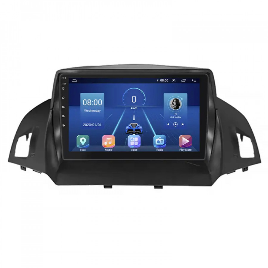 Штатная магнитола Lesko для Ford Kuga II Рестайлинг 2016-2019 экран 9" 6/128Gb 4G Wi-Fi GPS Top
