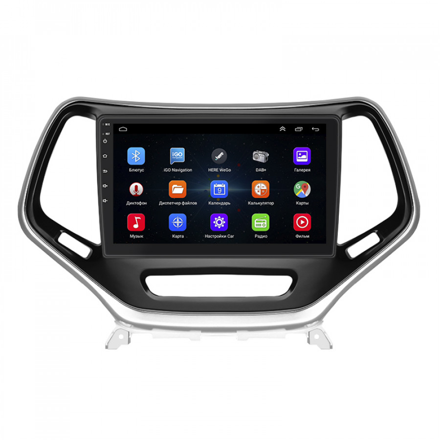 Штатная магнитола Lesko для Jeep Cherokee V (KL) 2013-2018 экран 10" 1/16Gb Wi-Fi GPS Base