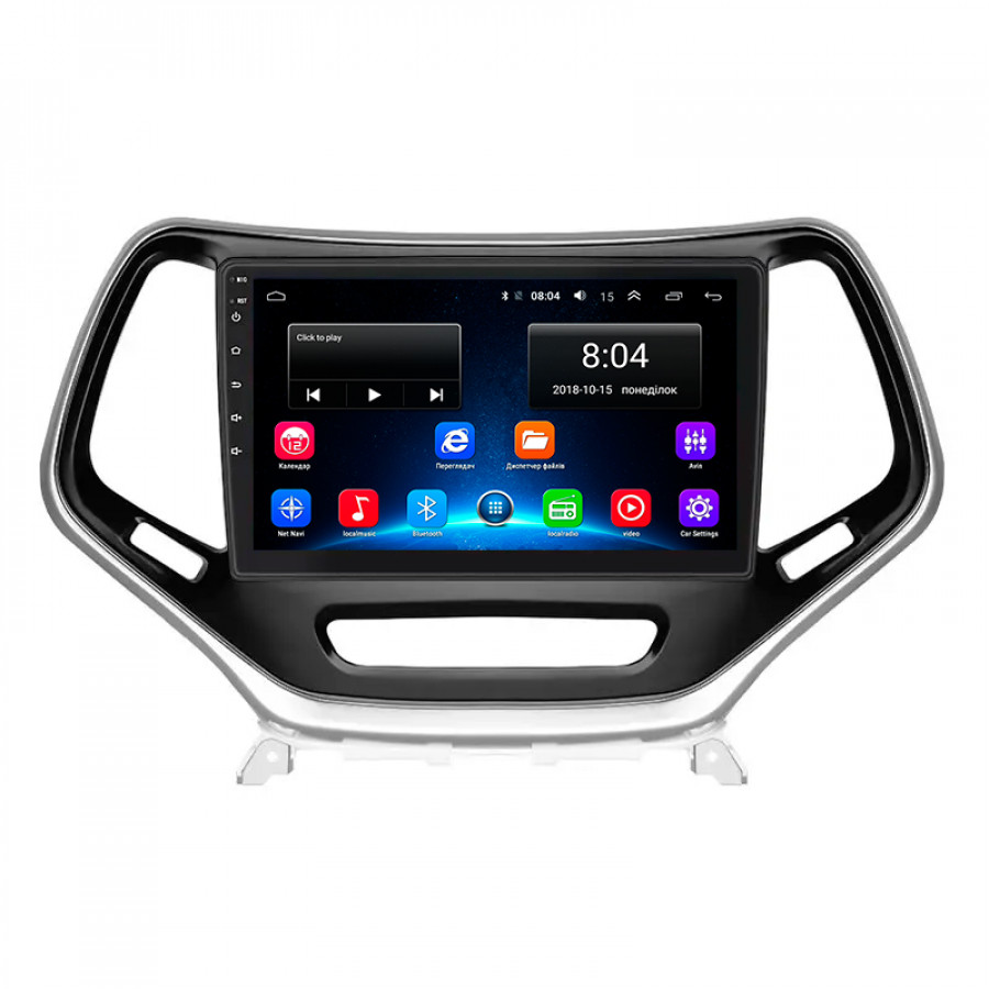 Штатная магнитола Lesko для Jeep Cherokee V (KL) 2013-2018 экран 10" 2/32Gb Wi-Fi GPS Base