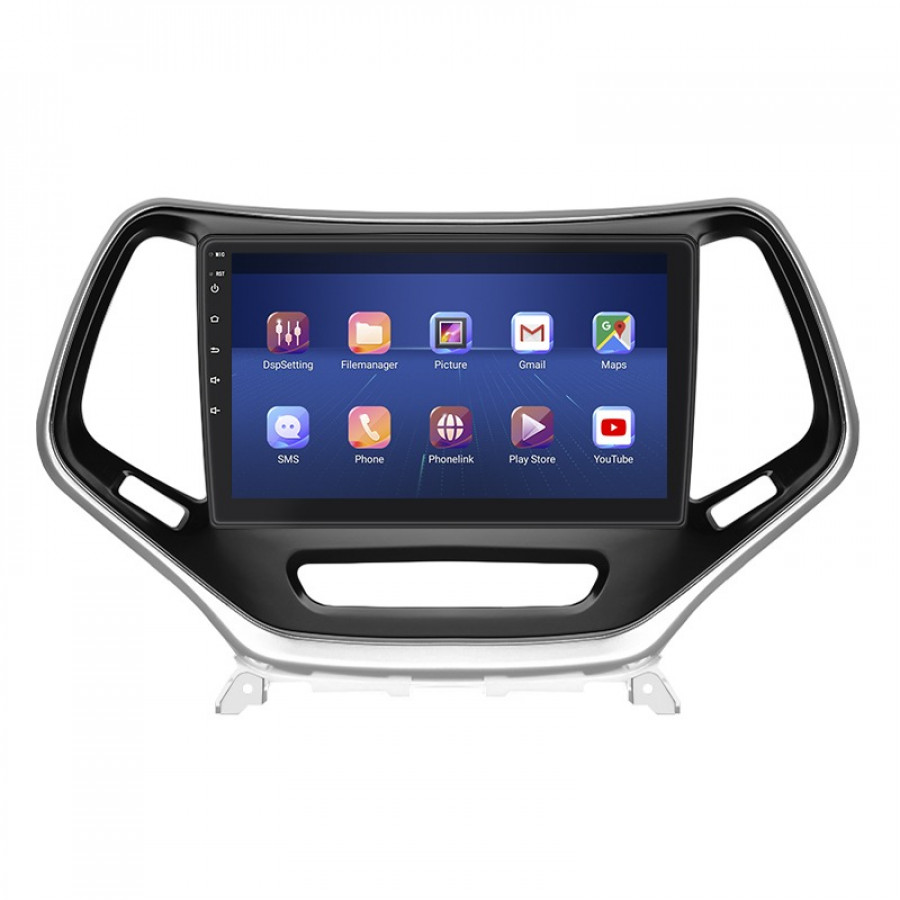 Штатная магнитола Lesko для Jeep Cherokee V (KL) 2013-2018 экран 10" 6/128Gb 4G Wi-Fi GPS Top