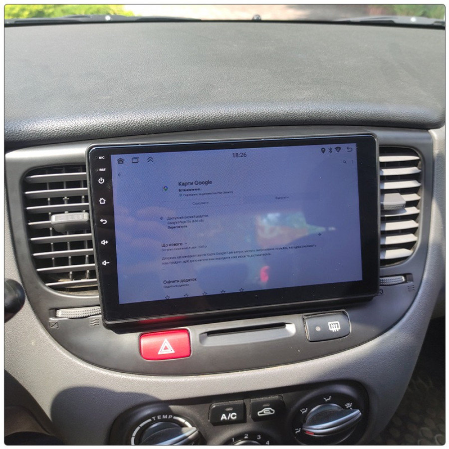 Штатная магнитола Lesko для Kia Rio II 2005-2009 экран 9" 2/32Gb Wi-Fi GPS Base