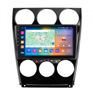 Штатная магнитола Lesko для Mazda 6 I (GG) Рестайлинг 2005-2008 экран 9" 2/32Gb CarPlay 4G Wi-Fi GPS Prime