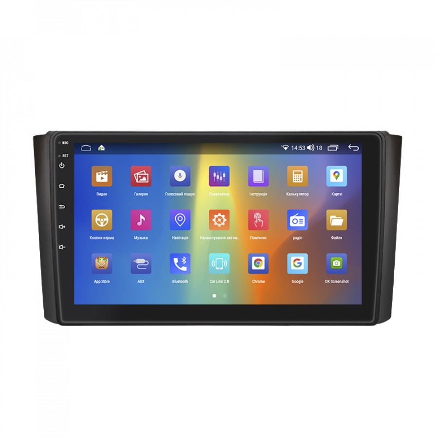 Штатная магнитола Lesko для SsangYong Rexton II 2006-2012 IPS 9" 4/64Gb CarPlay 4G Wi-Fi GPS Prime Охлаждение