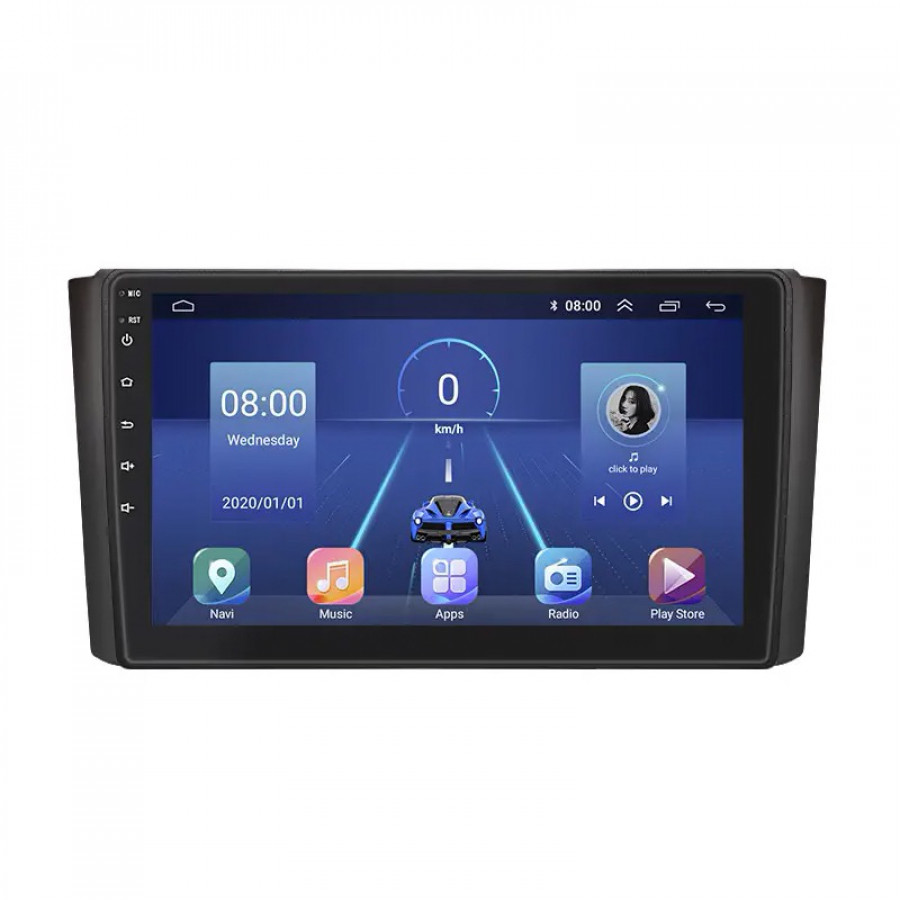 Штатная магнитола Lesko для SsangYong Rexton II 2006-2012 экран 9" 6/128Gb 4G Wi-Fi GPS Top