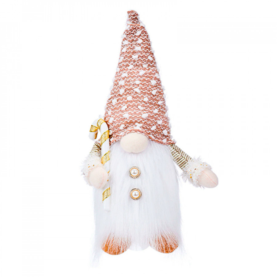 Новогодняя игрушка Рождественский Гном светящийся А9-9 30*10 Beige