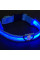 Светодиодный LED ошейник USB светящийся для собак и котов Blue S