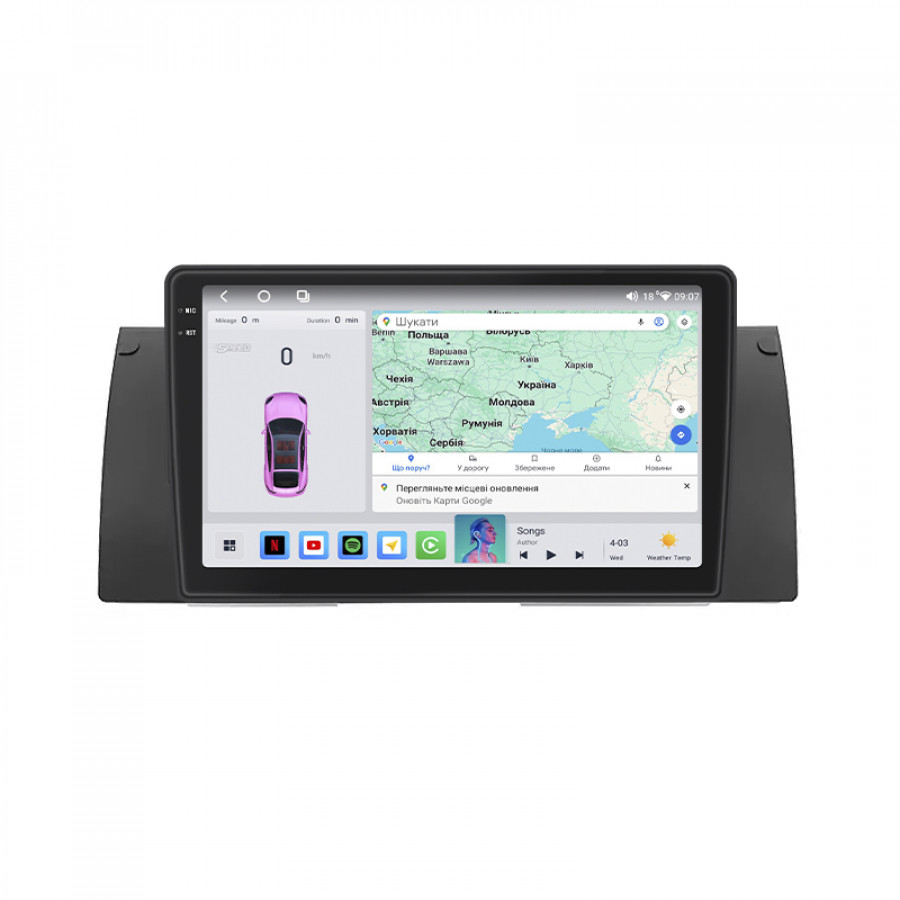 Штатная магнитола Lesko для BMW X5 I (E53) Рестайлинг 2003-2006 экран 9" 4/64 QLED CarPlay 4G Wi-Fi GPS 360 Prime