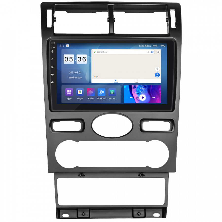 Штатная магнитола Lesko для Ford Mondeo III 2000-2003 экран 9" 4/64Gb CarPlay 4G Wi-Fi GPS Prime