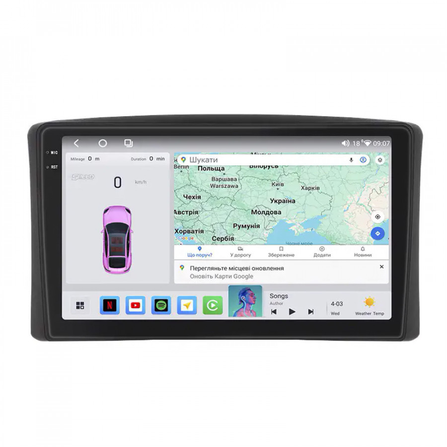 Штатная магнитола Lesko для Lexus LX II 1998-2002 экран 9" 4/64 QLED CarPlay 4G Wi-Fi GPS 360 Prime