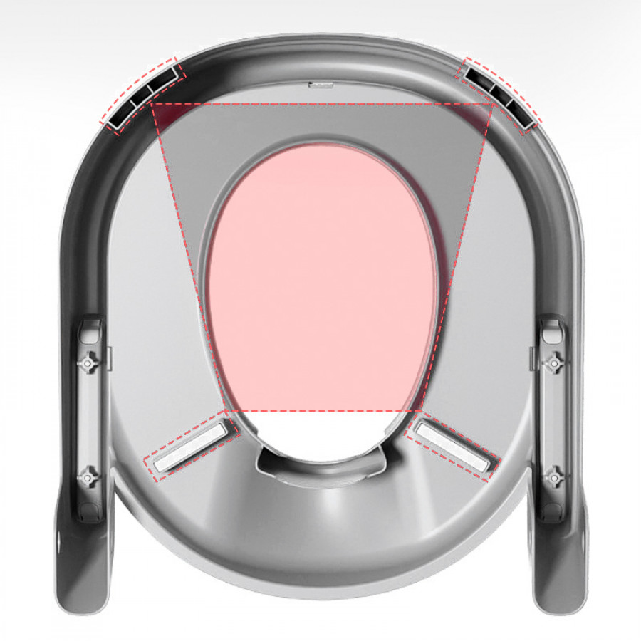 Детское сиденье на унитаз со ступенькой и ручками Bestbaby BC-108 Gray