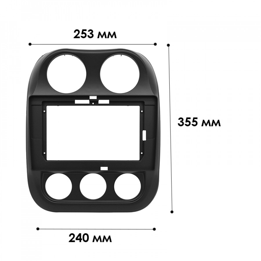 Переходная рамка Jeep Compass 2011-2016 / Patriot 2007-2016 (JE 018T) 10.1" Black
