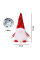 Новогодняя игрушка Рождественский Гном A1 светящийся 30*10 Red