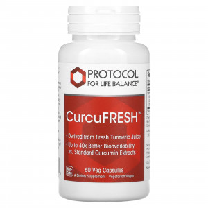 Куркумін, CurcuFRESH, Protocol for Life Balance, 60 рослинних капсул