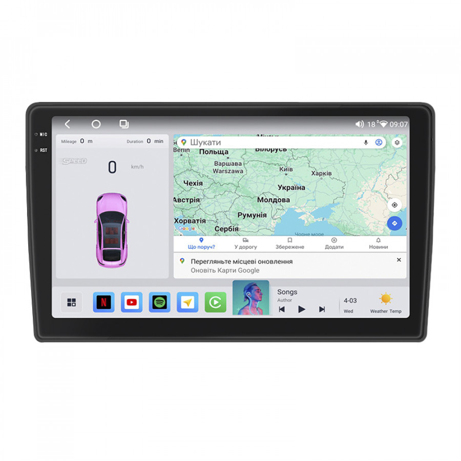 Штатная магнитола Lesko для Citroen Berlingo II Рестайлинг 2 2015-н.в. экран 9" 4/64 QLED CarPlay 4G Wi-Fi GPS 360 Prime