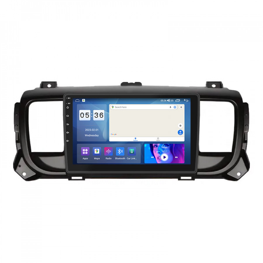 Штатная магнитола Lesko для Citroen Jumpy III 2016-н.в. экран 9" 4/64Gb CarPlay 4G Wi-Fi GPS Prime