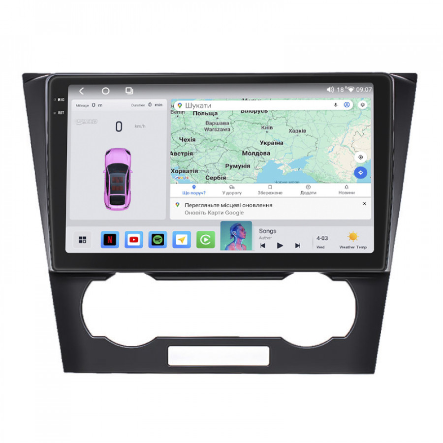 Штатная магнитола Lesko для Chevrolet Epica V250 Рестайлинг 2009-2012 экран 9" 4/64 QLED CarPlay 4G Wi-Fi GPS 360 Prime