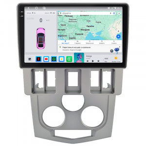Штатная магнитола Lesko для Dacia Logan I 2004-2012 экран 9" 4/64 QLED CarPlay 4G Wi-Fi GPS 360 Prime