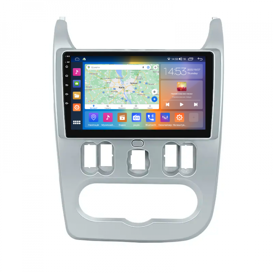 Штатная магнитола Lesko для Dacia Sandero I 2007-2012 экран 9" 4/64Gb CarPlay 4G Wi-Fi GPS Prime