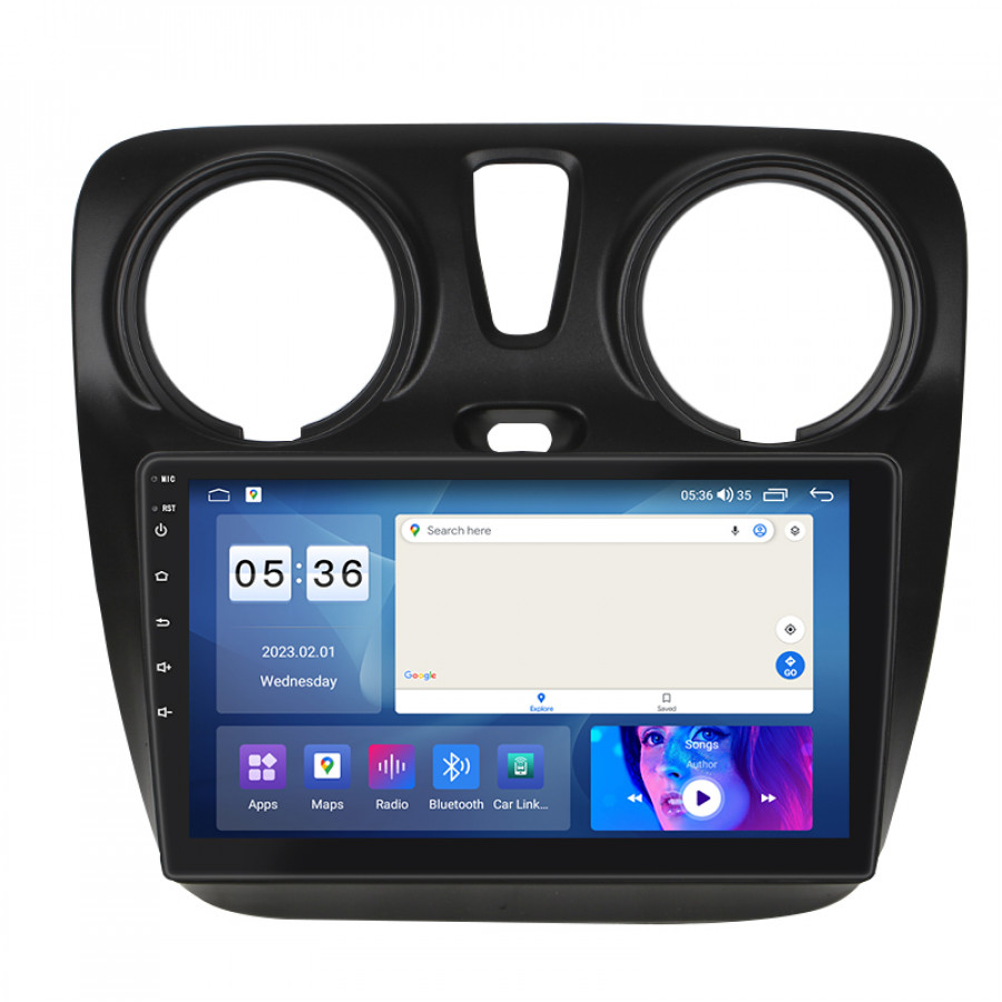 Штатная магнитола Lesko для Dacia Sandero II ver 2 2012-2016 экран 9" 2/32Gb CarPlay 4G Wi-Fi GPS Prime