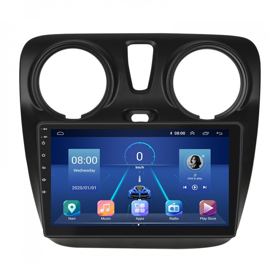 Штатная магнитола Lesko для Dacia Sandero II Рестайлинг ver 2 2016-2020 экран 9" 6/128Gb 4G Wi-Fi GPS Top