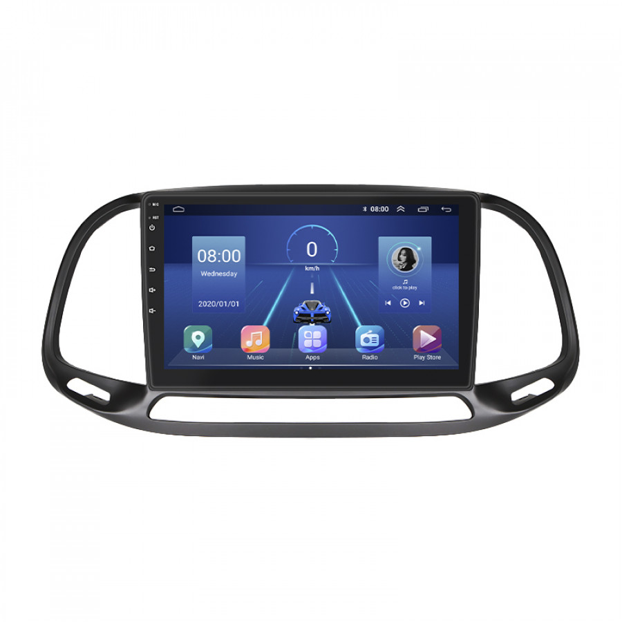 Штатная магнитола Lesko для Fiat Doblo II Рестайлинг 2015-н.в. экран 9" 4/32Gb 4G Wi-Fi GPS Top