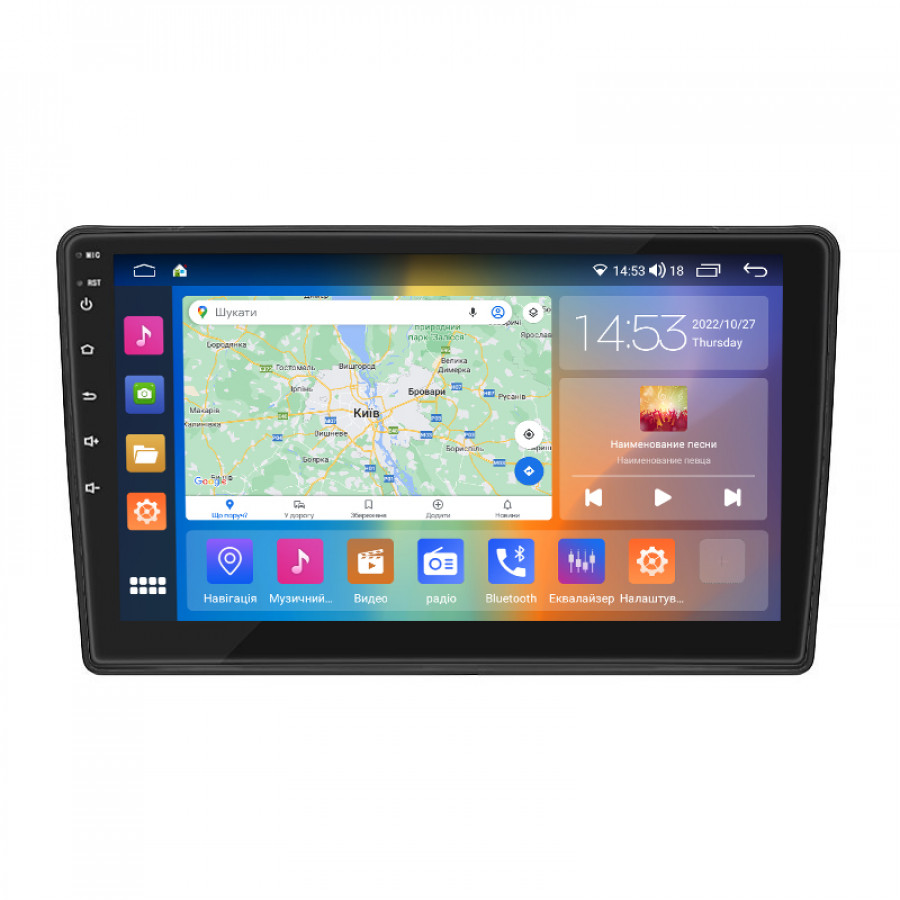 Штатная магнитола Lesko для Fiat Scudo II 2007-2016 экран 9" 4/64Gb CarPlay 4G Wi-Fi GPS Prime