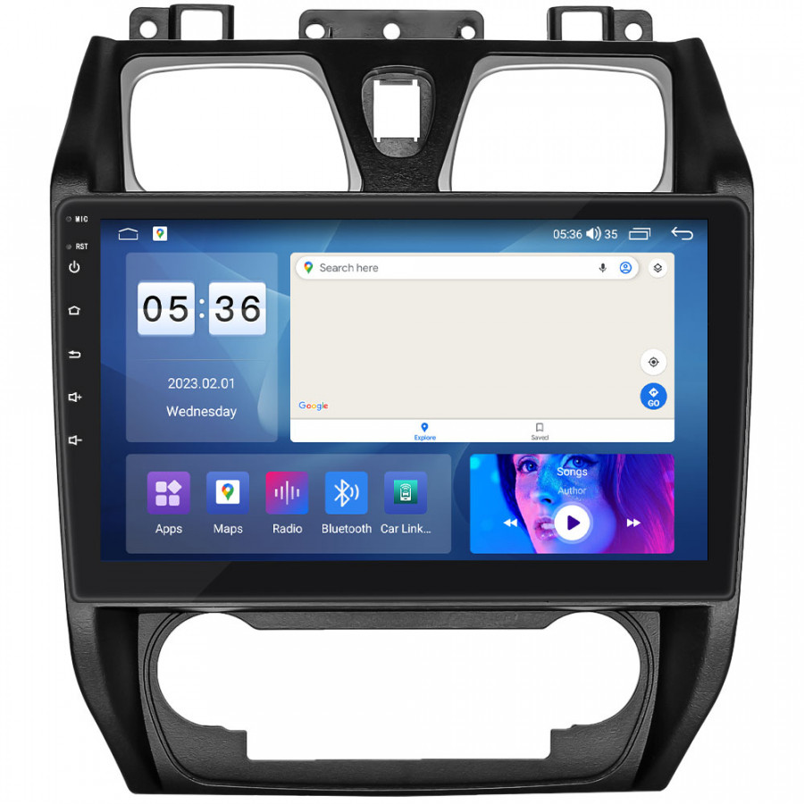 Штатная магнитола Lesko для Geely Emgrand EC7  2009-2016 экран 10" 4/64Gb CarPlay 4G Wi-Fi GPS Prime