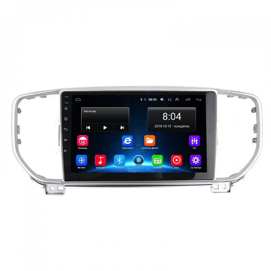 Штатная магнитола Lesko для Kia Sportage IV ver 2 2016-2018 экран 9" 2/32Gb Wi-Fi GPS Base