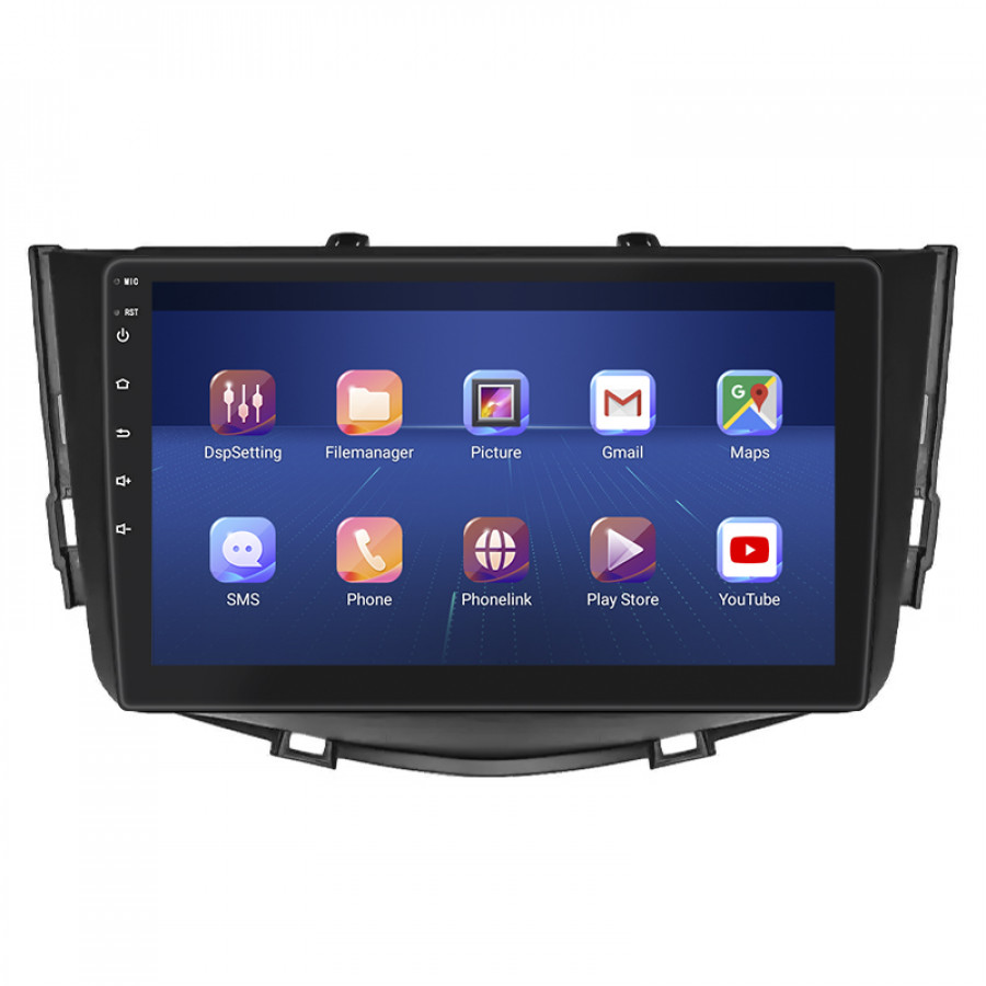 Штатная магнитола Lesko для Lifan X60 I Рестайлинг 2 2016-н.в. экран 9" 6/128Gb 4G Wi-Fi GPS Top