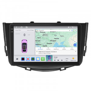Штатная магнитола Lesko для Lifan X60 I Рестайлинг 2015-2016 экран 9" 4/64 QLED CarPlay 4G Wi-Fi GPS 360 Prime