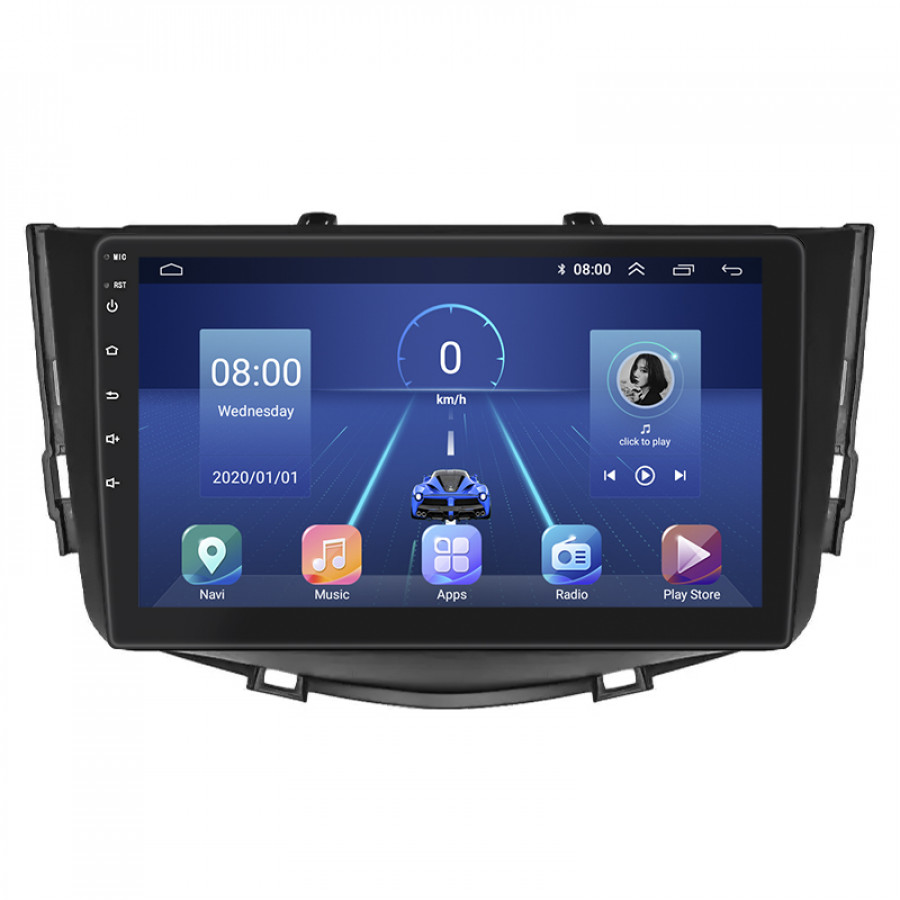 Штатная магнитола Lesko для Lifan X60 I Рестайлинг 2015-2016 экран 9" 6/128Gb 4G Wi-Fi GPS Top