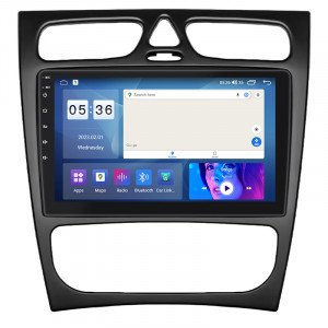 Штатная магнитола Lesko для Mercedes-Benz C-Класс II (W203) 2000-2004 экран 9" 4/64Gb CarPlay 4G Wi-Fi GPS Prime