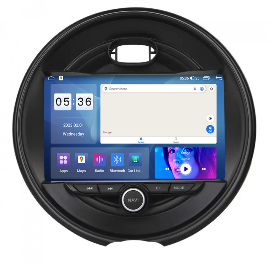 Штатная магнитола Lesko для MINI Clubman II 2015-2019 экран 9" 4/64Gb CarPlay 4G Wi-Fi GPS Prime