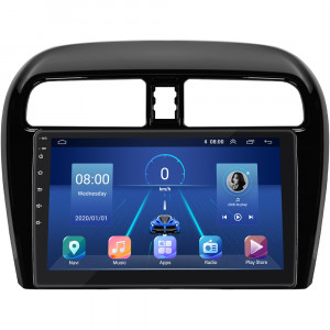 Штатная магнитола Lesko для Mitsubishi Mirage VI 2012-2015 экран 9" 2/32Gb 4G Wi-Fi GPS Top