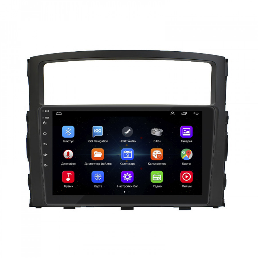 Штатная магнитола Lesko для Mitsubishi Montero IV 2006-н.в. экран 9" 2/32Gb Wi-Fi GPS Base