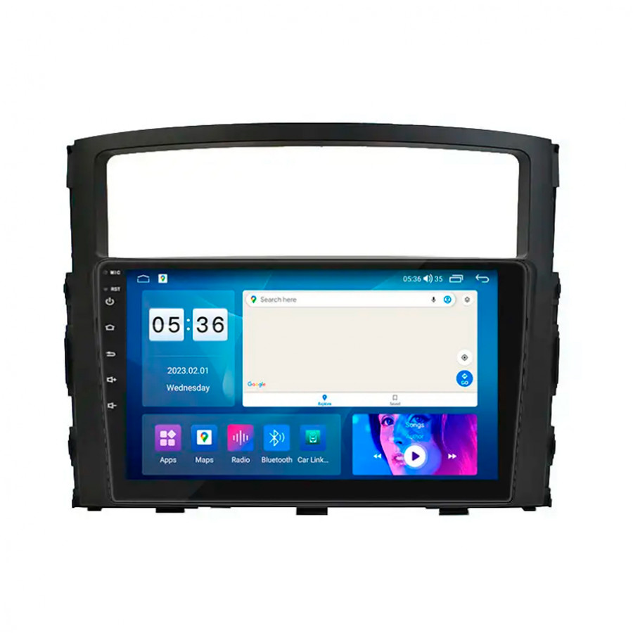 Штатная магнитола Lesko для Mitsubishi Montero IV 2006-н.в. экран 9" 4/64Gb CarPlay 4G Wi-Fi GPS Prime