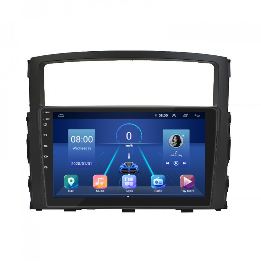 Штатная магнитола Lesko для Mitsubishi Montero IV 2006-н.в. экран 9" 4/64Gb 4G Wi-Fi GPS Top