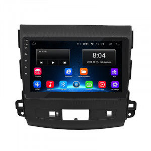 Штатная магнитола Lesko для Mitsubishi Outlander II Рестайлинг 2009-2013 экран 9" 2/32Gb Wi-Fi GPS Base