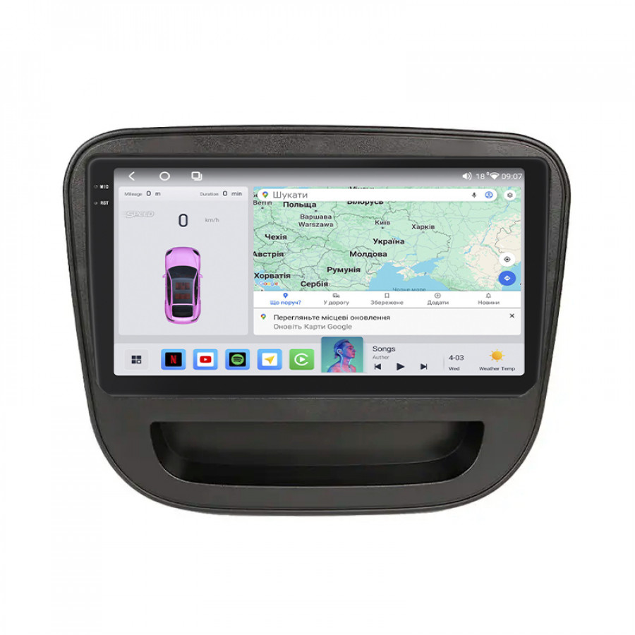 Штатная магнитола Lesko для Chevrolet Malibu IX Рестайлинг 2018-н.в. экран 9" 4/64 QLED CarPlay 4G Wi-Fi GPS 360 Prime