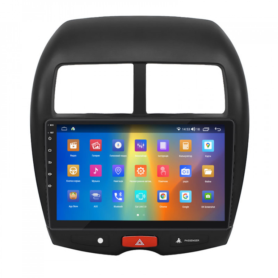 Штатная магнитола Lesko для Mitsubishi RVR III Рестайлинг 2012-2017 экран 10" 2/32Gb CarPlay 4G Wi-Fi GPS Prime